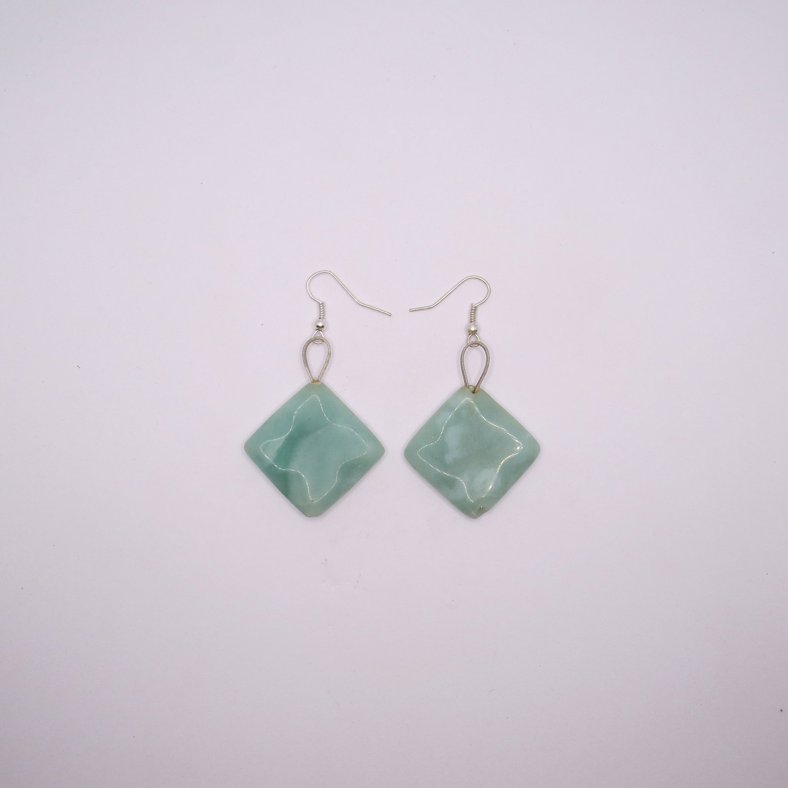Serenity Jade Square Earrings